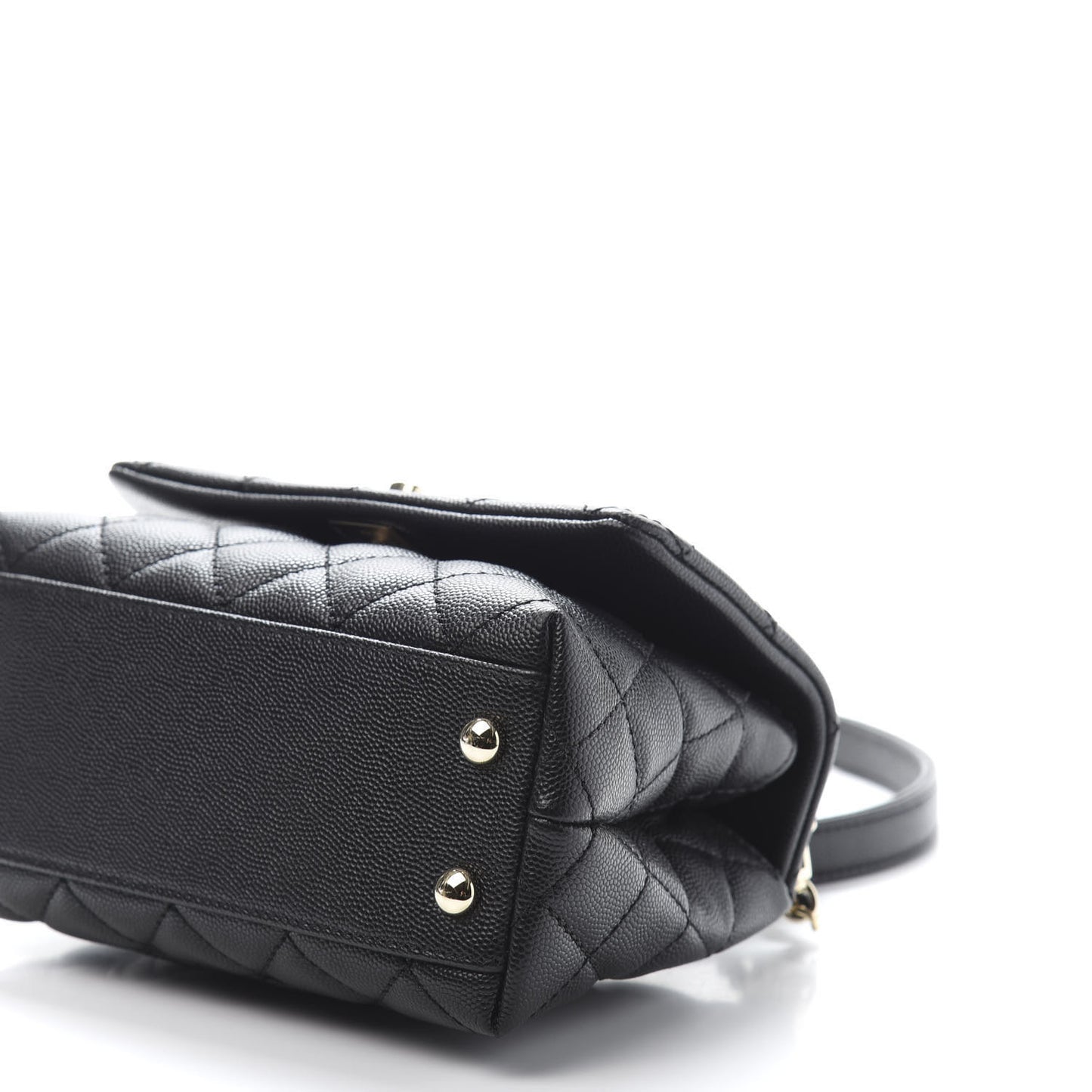 Caviar Quilted Extra Mini Coco Handle Flap Black