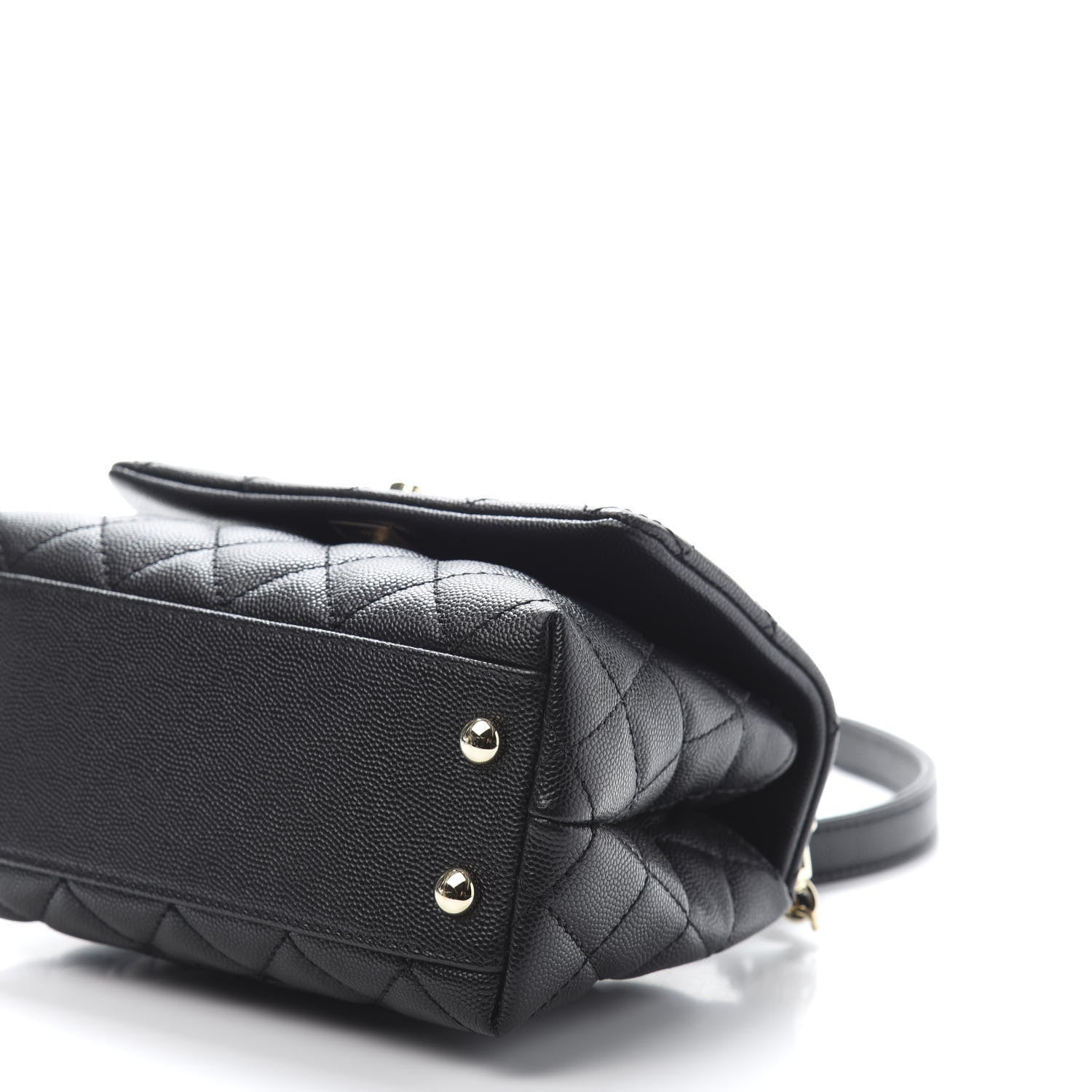 Chanel Caviar Quilted Extra Mini Coco Handle Flap Black 9 of 10