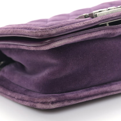 Chanel Velvet Quilted Mini Boy Flap Purple 8 of 9