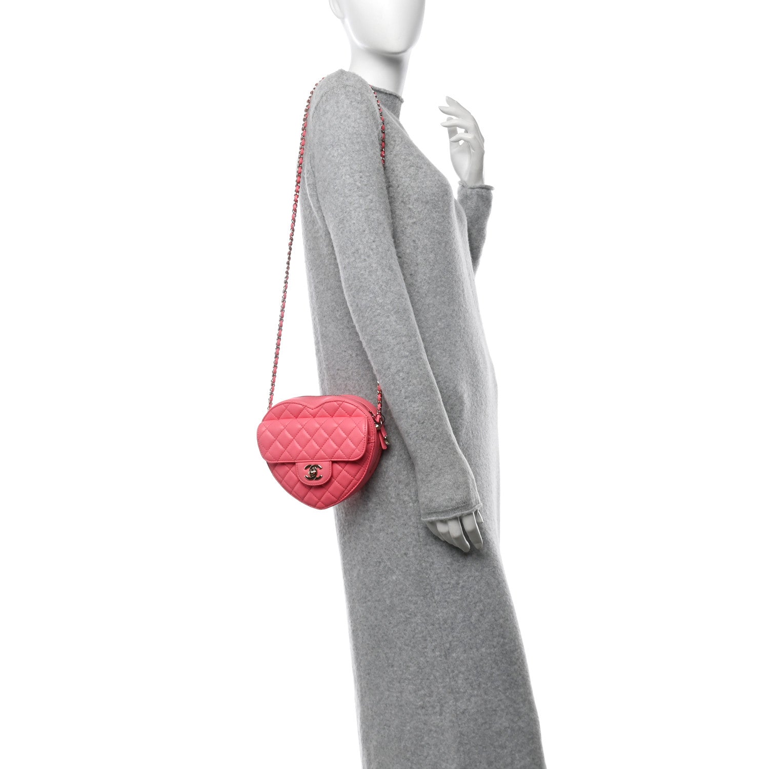 Chanel Lambskin Quilted CC In Love Heart Bag Pink 2 of 11