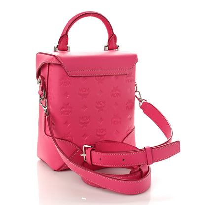 MCM Calfskin Ottomar Monogram Small Soft Berlin Crossbody Teaberry 3 of 8