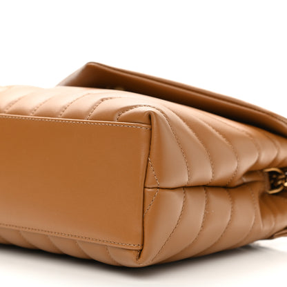 Saint Laurent Calfskin Y Quilted Monogram Small Loulou Chain Satchel Dark Natural 10 of 10