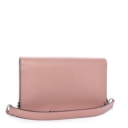 Gucci Dollar Calfskin Interlocking G Chain Wallet Soft Pink 3 of 12