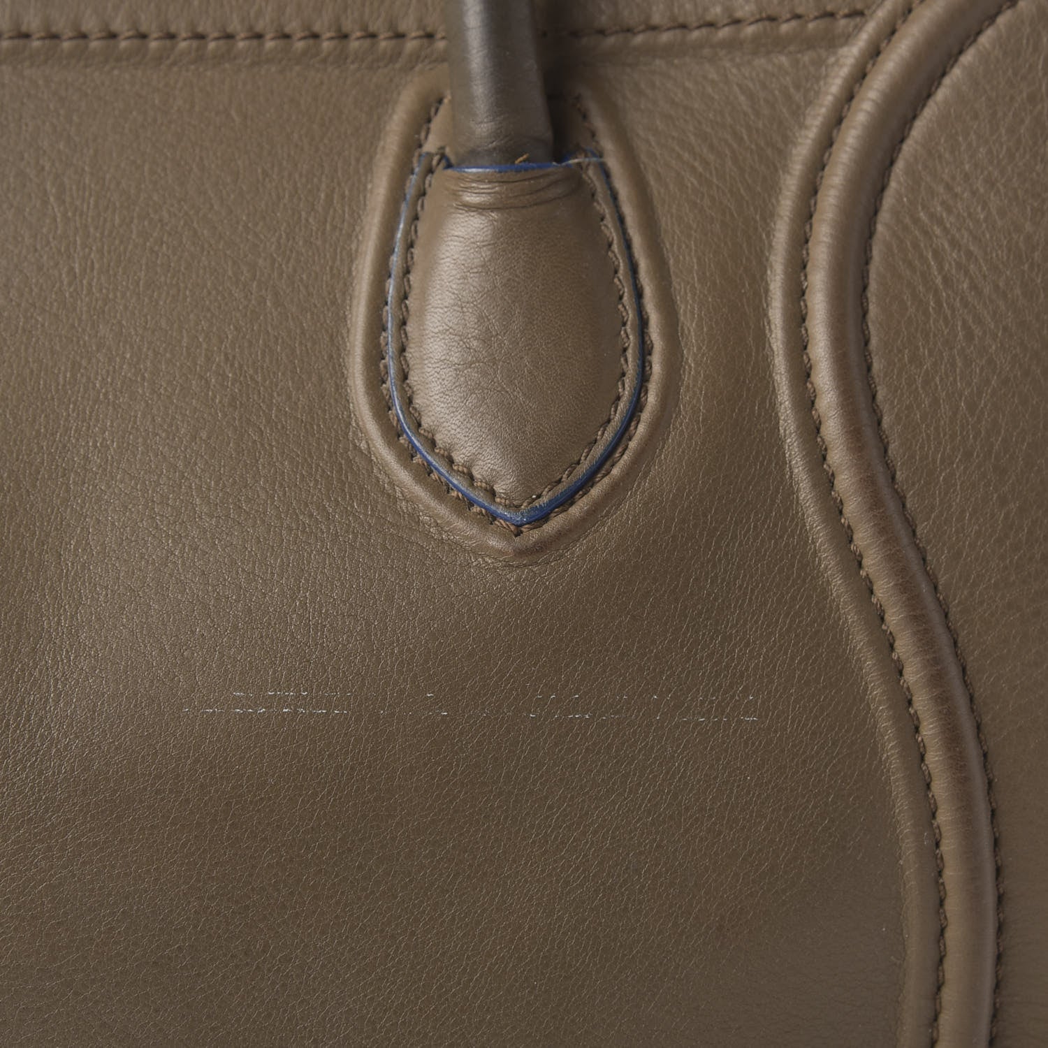 Celine Supple Calfskin Medium Phantom Luggage Khaki Cobalt Trim 28 of 32