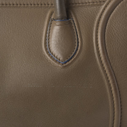 Celine Supple Calfskin Medium Phantom Luggage Khaki Cobalt Trim 28 of 32