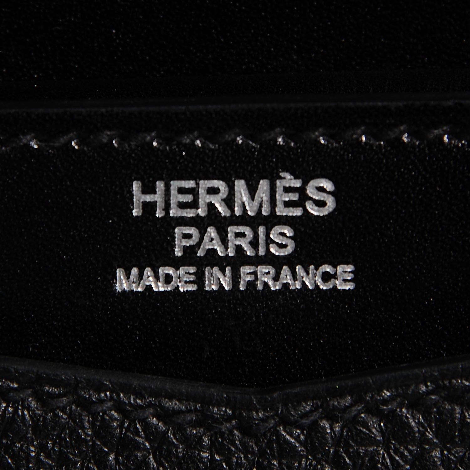 Hermes Box Calf Taurillon Clemence Faco Clutch Black 6 of 14