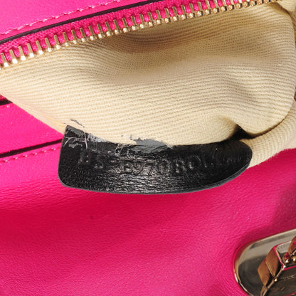 Valentino Garavani Vitello Medium Rockstud Tote Pop Fuxia 7 of 8