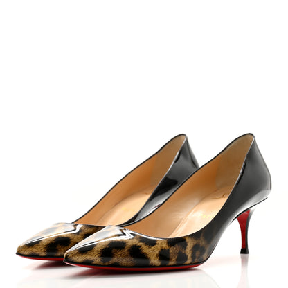 Christian Louboutin Patent Degrade Leopard Pigalle Follies 70 Pumps 40 Leopard Burgundy 3 of 7
