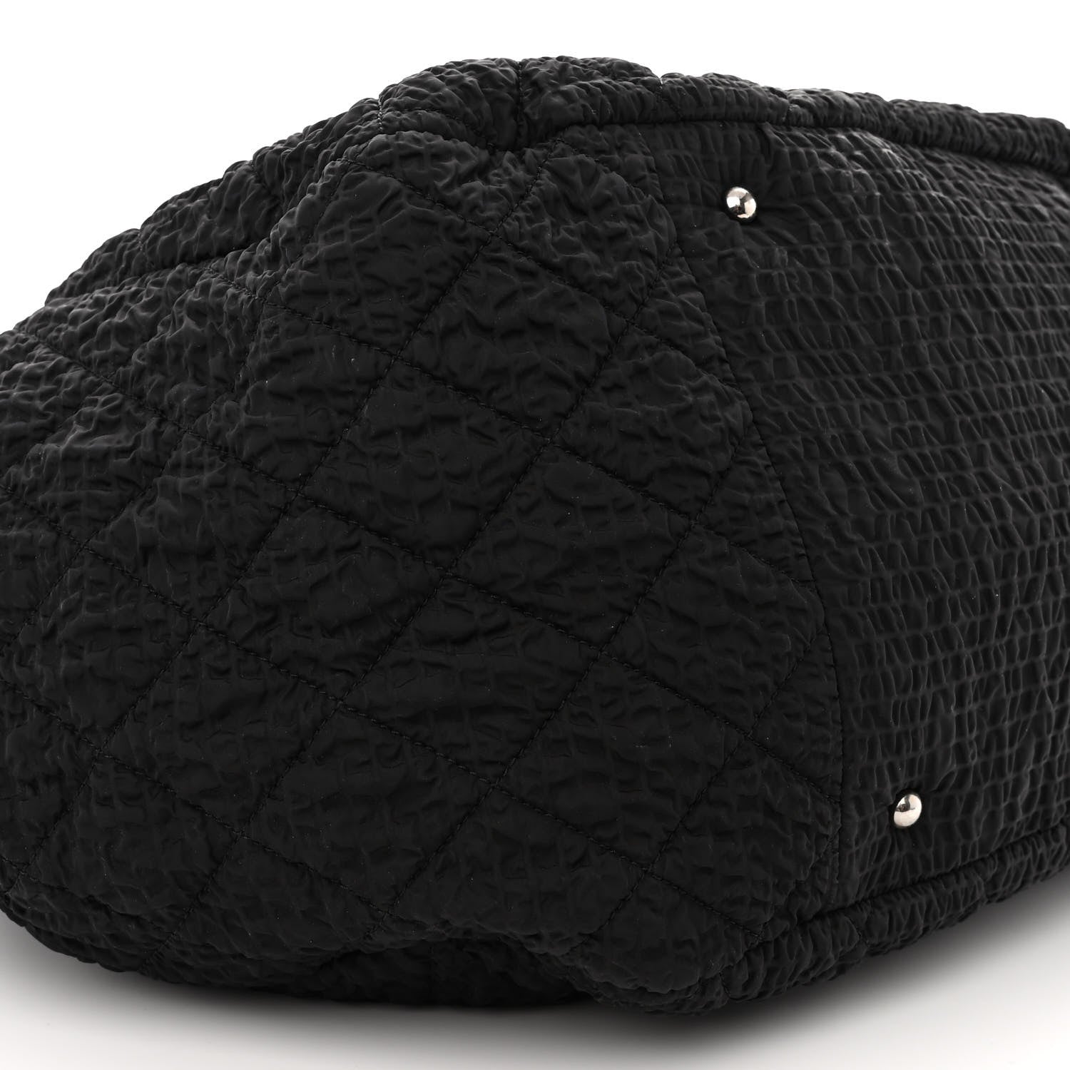 Chanel Nylon Quilted CC Logo Tote Black 9 of 17