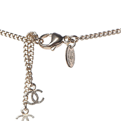 Chanel Pearl Crystal CC Pendant Necklace Gold 5 of 6