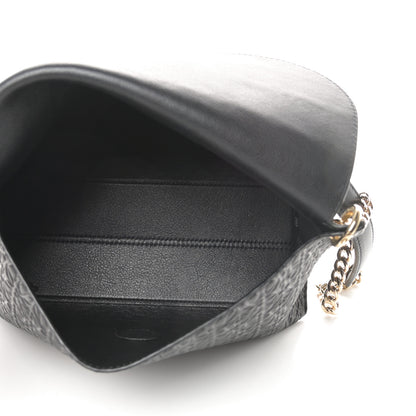 Loewe Goatskin Embossed Avenue Shoulder Bag Black 5 of 11
