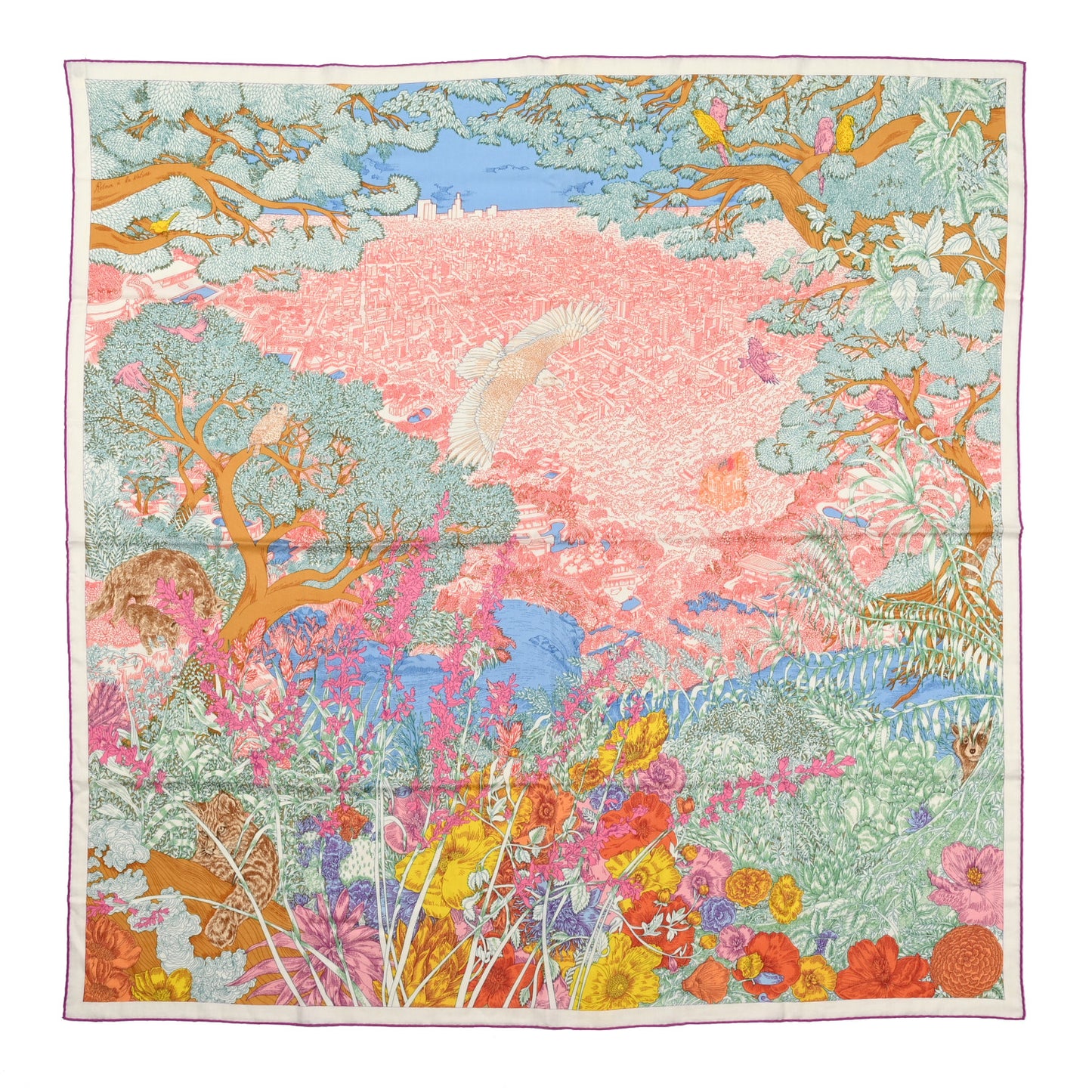 Cashmere Silk Retour a la Nature 140 Bleu Ciel Rose Vert