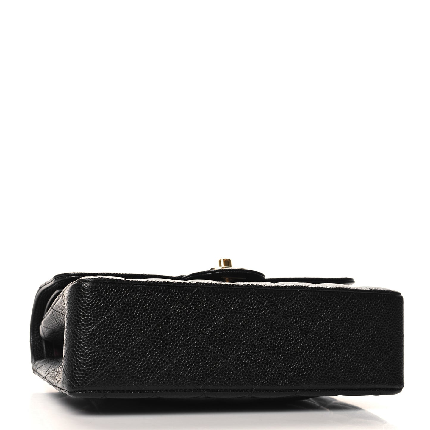 Caviar Quilted Small Double Flap Black