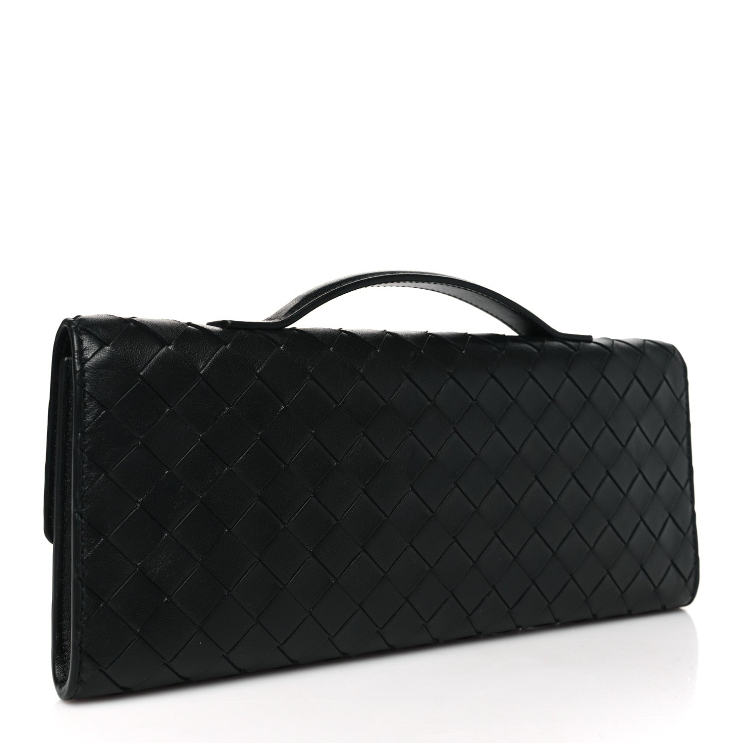 Bottega Veneta Nappa Intrecciato Long Andiamo Top Handle Clutch Black 3 of 7