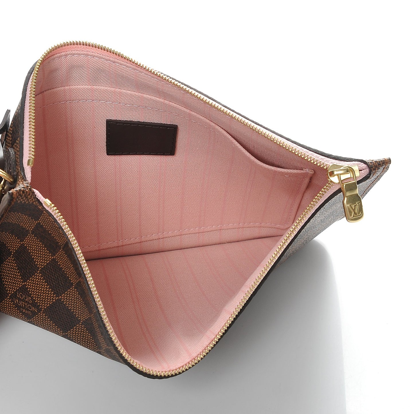 Damier Ebene Neverfull MM GM Pochette Rose Ballerine