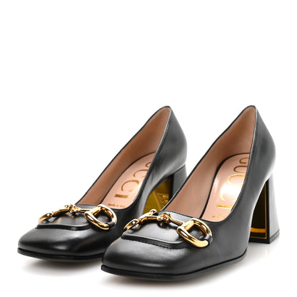 Gucci Malaga Kid Horsebit 75mm Pumps 38.5 Black 4 of 11