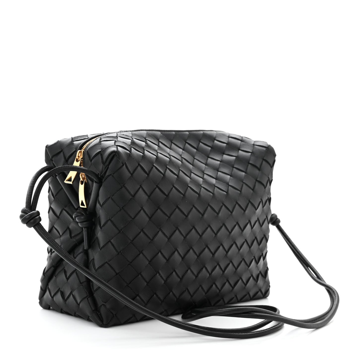 Nappa Intrecciato Medium Loop Camera Bag Black
