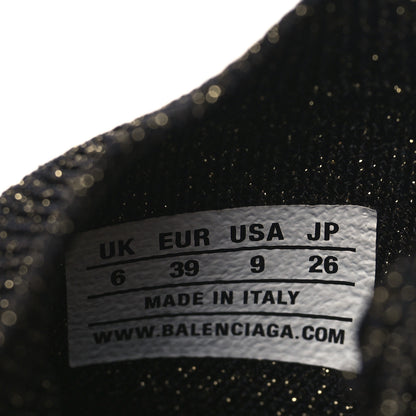 Balenciaga Knit Metal Womens Speed Sneakers 39 Black Gold 9 of 9