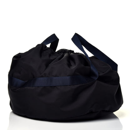 Balenciaga Textured Sport Nylon Logo Embroidered S Wheel Gym Bag Black Bleu Navy 3 of 10