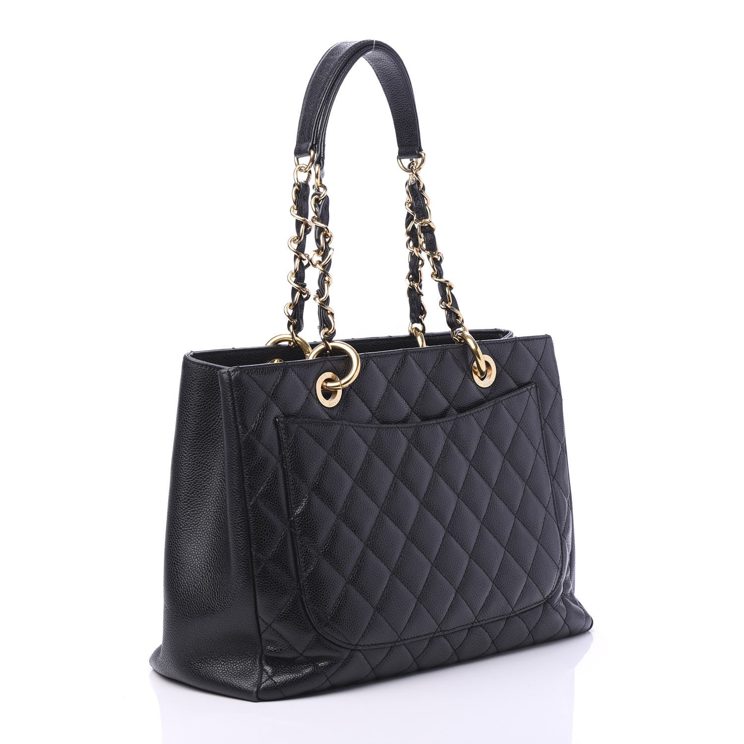 Chanel Caviar Quilted Grand Shopping Tote GST Black 3 of 10