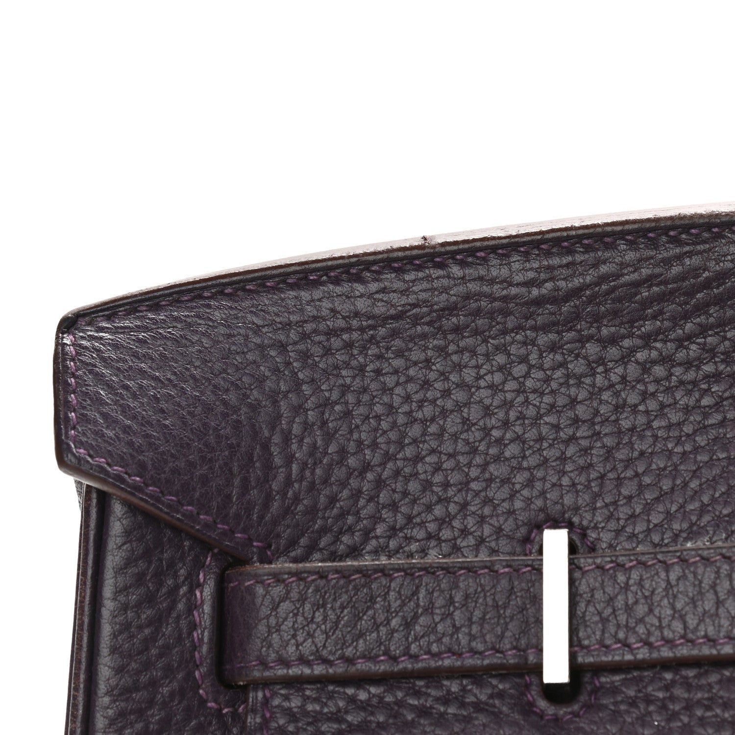 Hermes Taurillon Clemence Birkin 40 Raisin 17 of 17