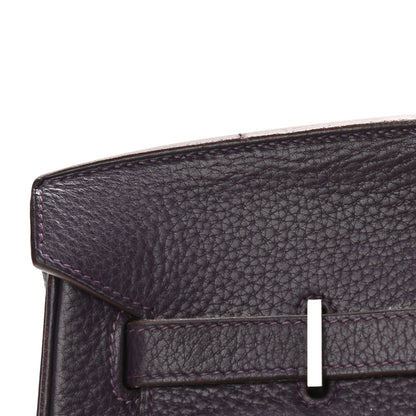 Hermes Taurillon Clemence Birkin 40 Raisin 17 of 17