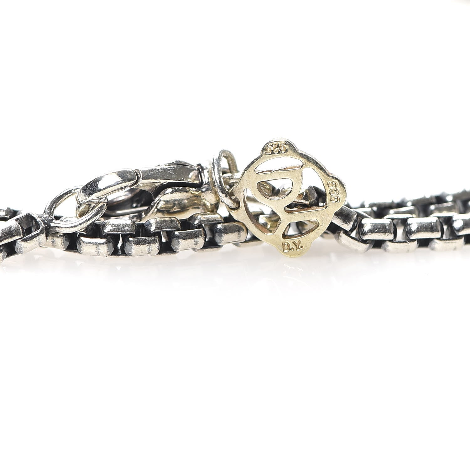 David Yurman Sterling Silver 14K Yellow Gold 2.7mm Box Chain Necklace 72" 5 of 5