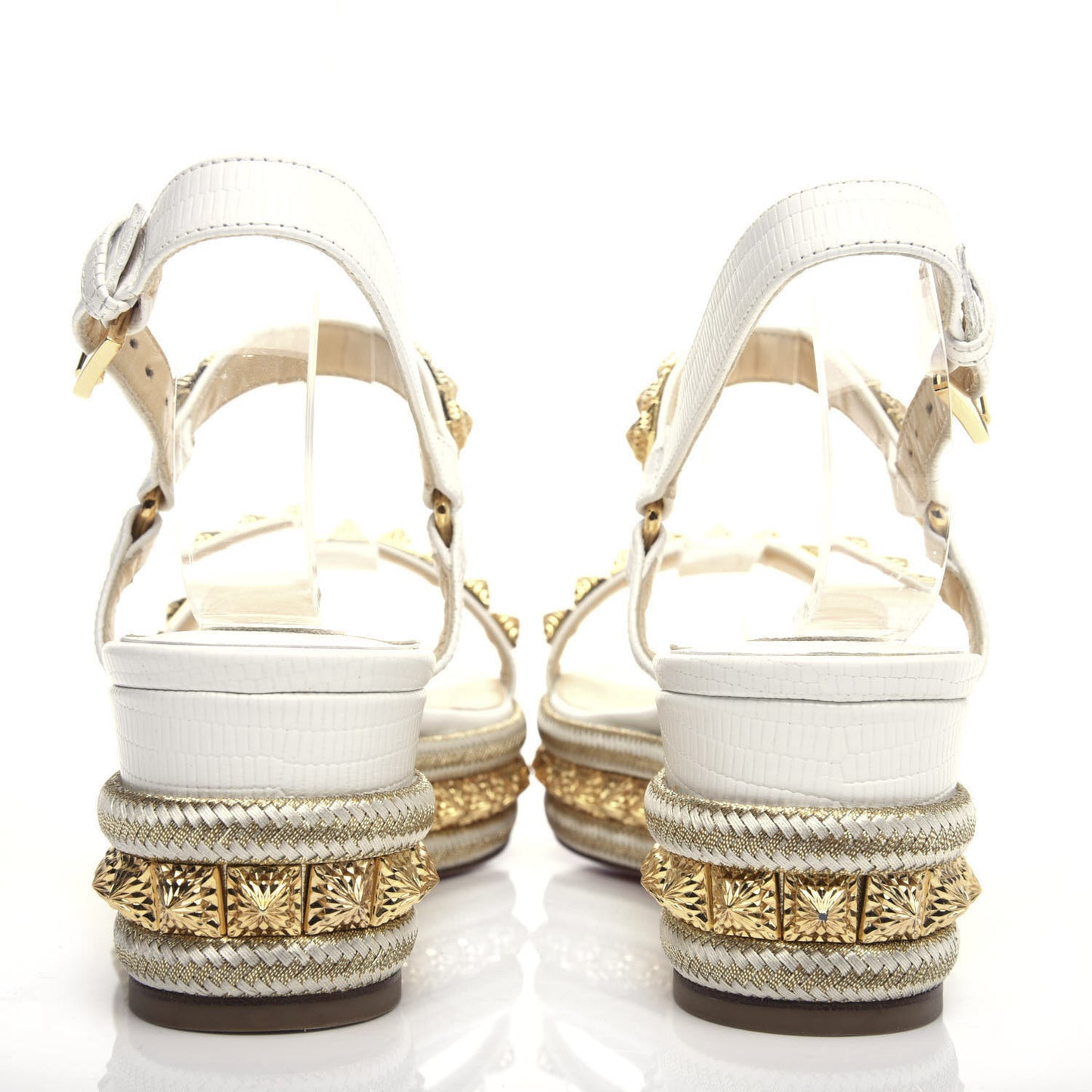 Calfskin Zarli Pyraclou 60 Platform Sandals 39 White