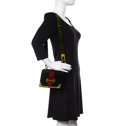 Prada Velluto Ricamo Cahier Shoulder Bag Black 2 of 8