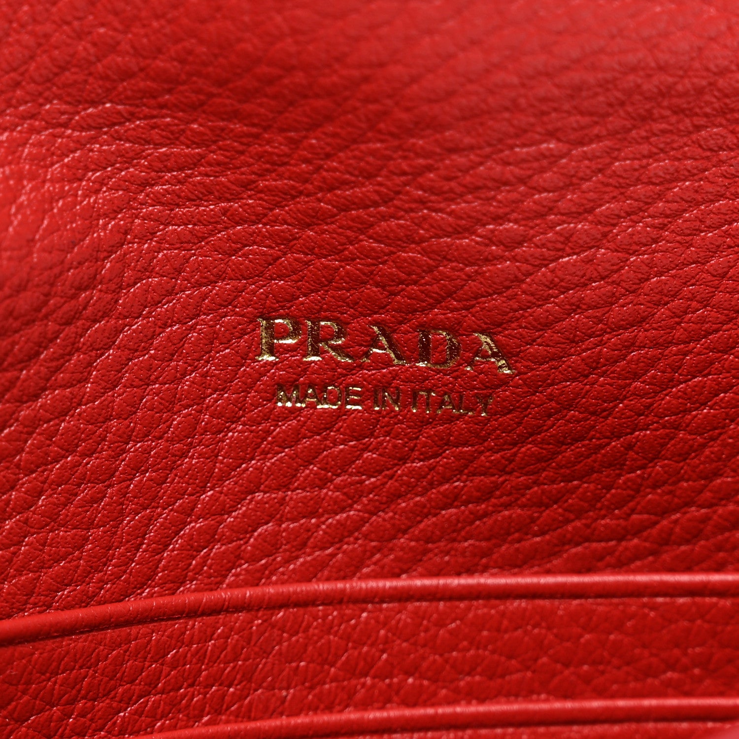 Prada Vitello Grain Envelope Wallet Rosso 6 of 10