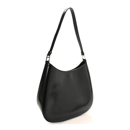 Prada Spazzolato Cleo Shoulder Bag Black 3 of 9