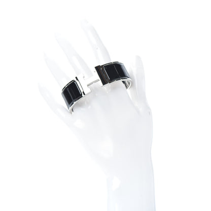 Hermes Enamel Wide Clic Clac H Bracelet GM Black 2 of 4