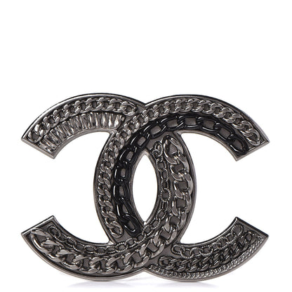 Chanel Ruthenium Chain CC Large Brooch 1 of 5
