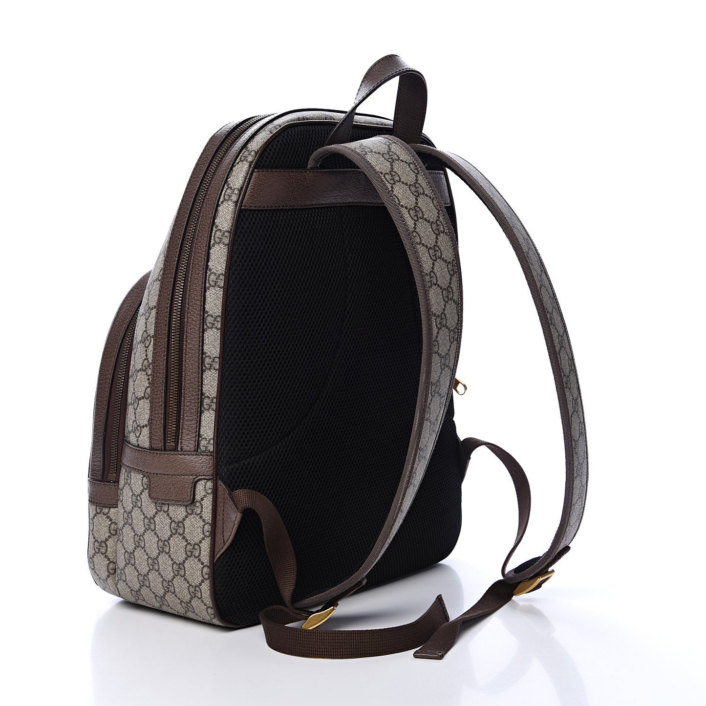 GG Supreme Monogram Medium Ophidia Day Backpack Brown