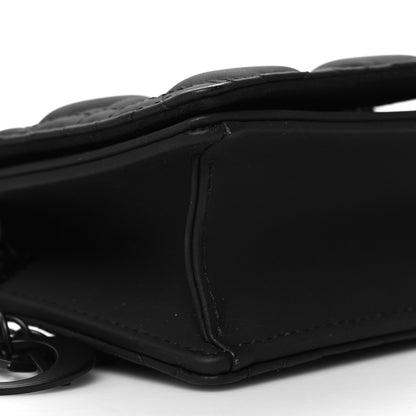 Christian Dior Ultra Matte Calfskin Cannage Nano Lady Dior Pouch Black 8 of 9