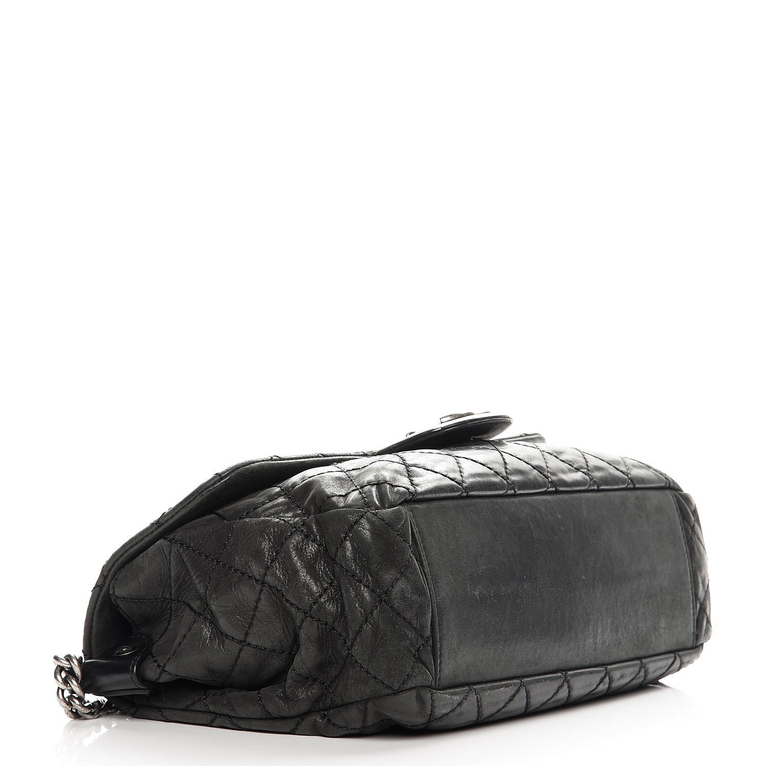 Chanel Iridescent Calfskin Large Coco Daily Flap Black 5 of 21