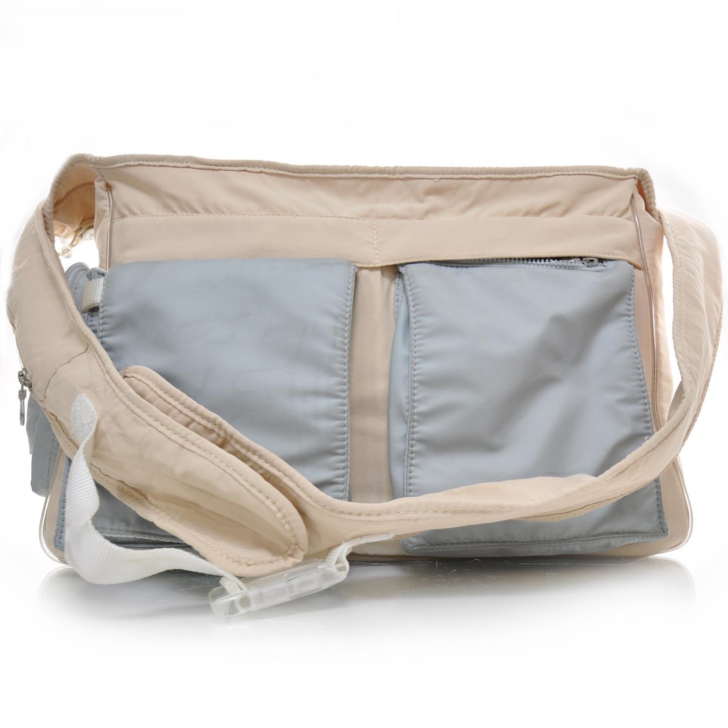 Fabric Ski Messenger Bag Blue