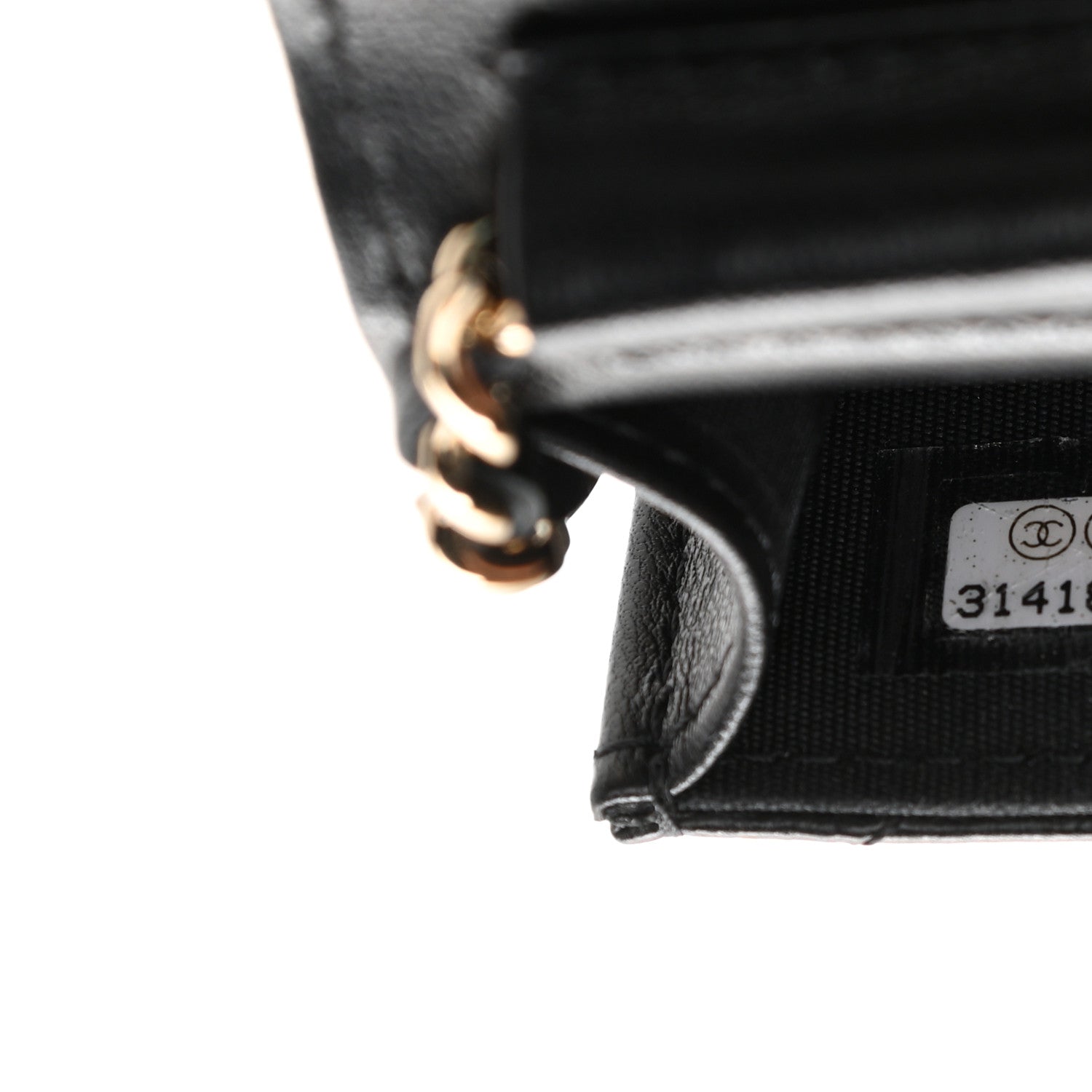 Chanel Lambskin Quilted Mini Camellia Bow Phone Holder Black 8 of 11