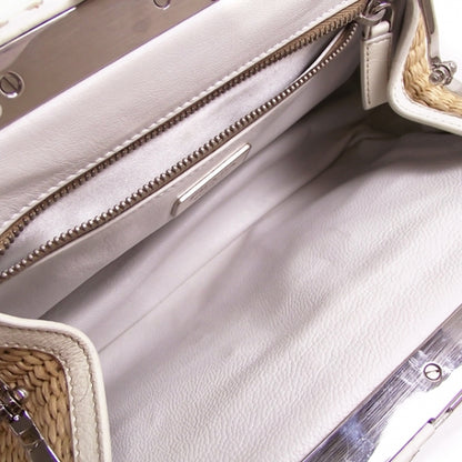 Prada Straw Belt Frame Shoulder Bag 6 of 10