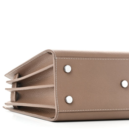 Saint Laurent Grained Calfskin Topstich Baby Sac De Jour Taupe 8 of 9