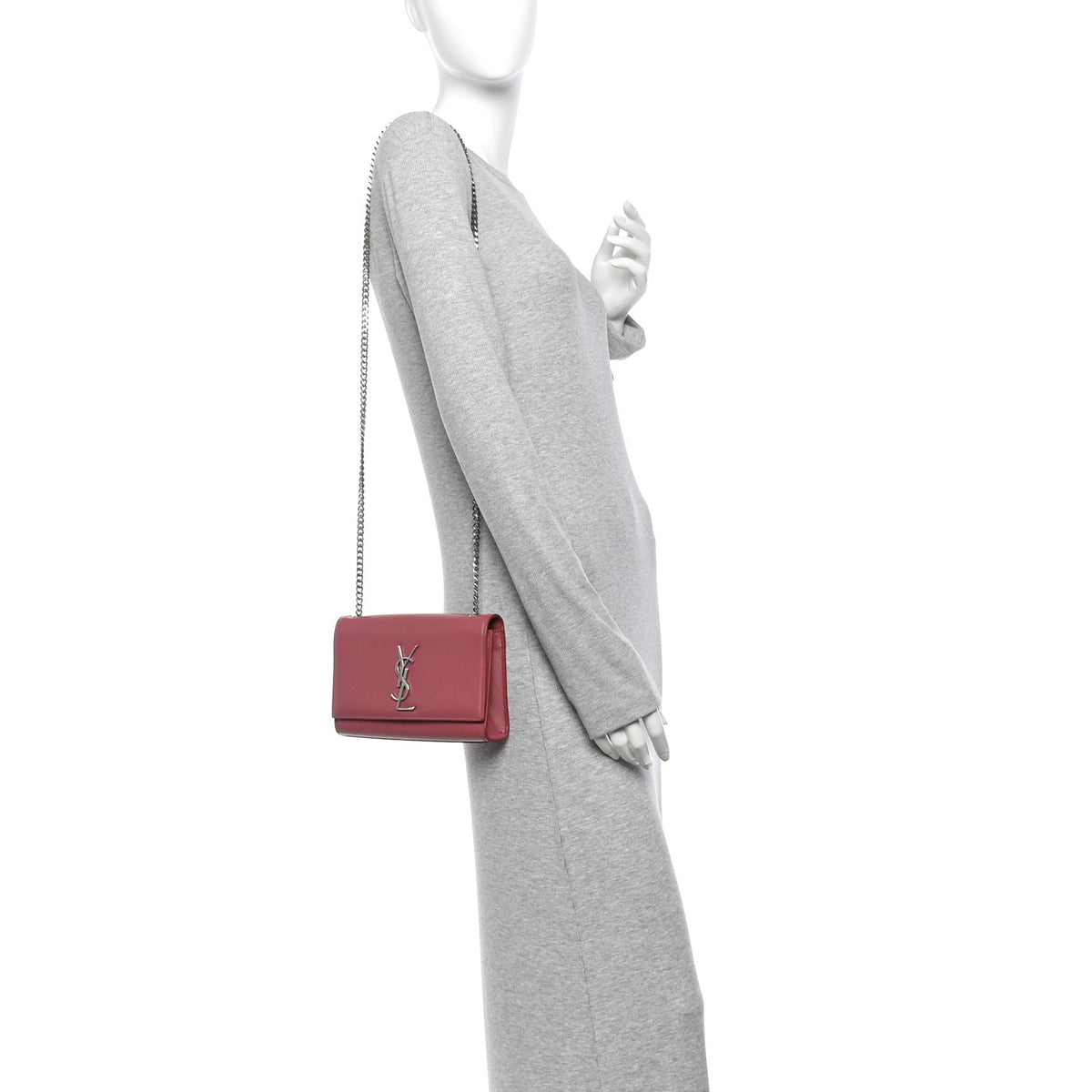 Grain De Poudre Small Classic Monogram Kate Satchel Mystic Rose