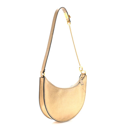 Valentino Garavani Metallic Grainy Calfskin Mini Vlogo Hobo Bag Gold 3 of 10