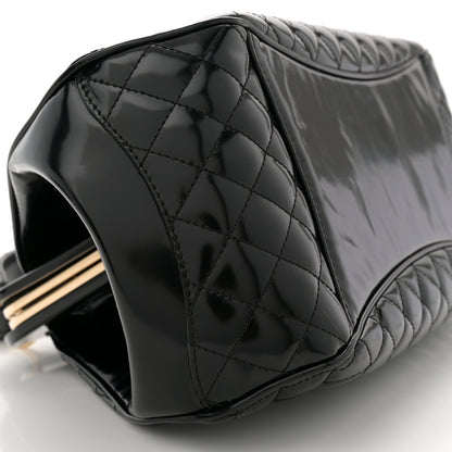 Chanel Glazed Calfskin Quilted Small Mademoiselle Frame Bag Black 9 of 10
