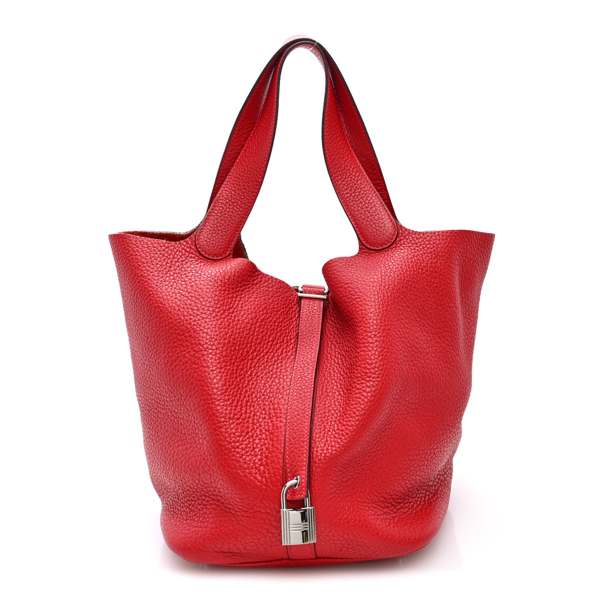 Hermes Taurillon Clemence Picotin Lock 26 GM Rouge Casaque 1 of 10