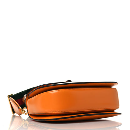 Gucci Boarded Dyana Lux Calfskin Web Small Bamboo 1947 Top Handle Bag Marigold Yellow 3 of 5