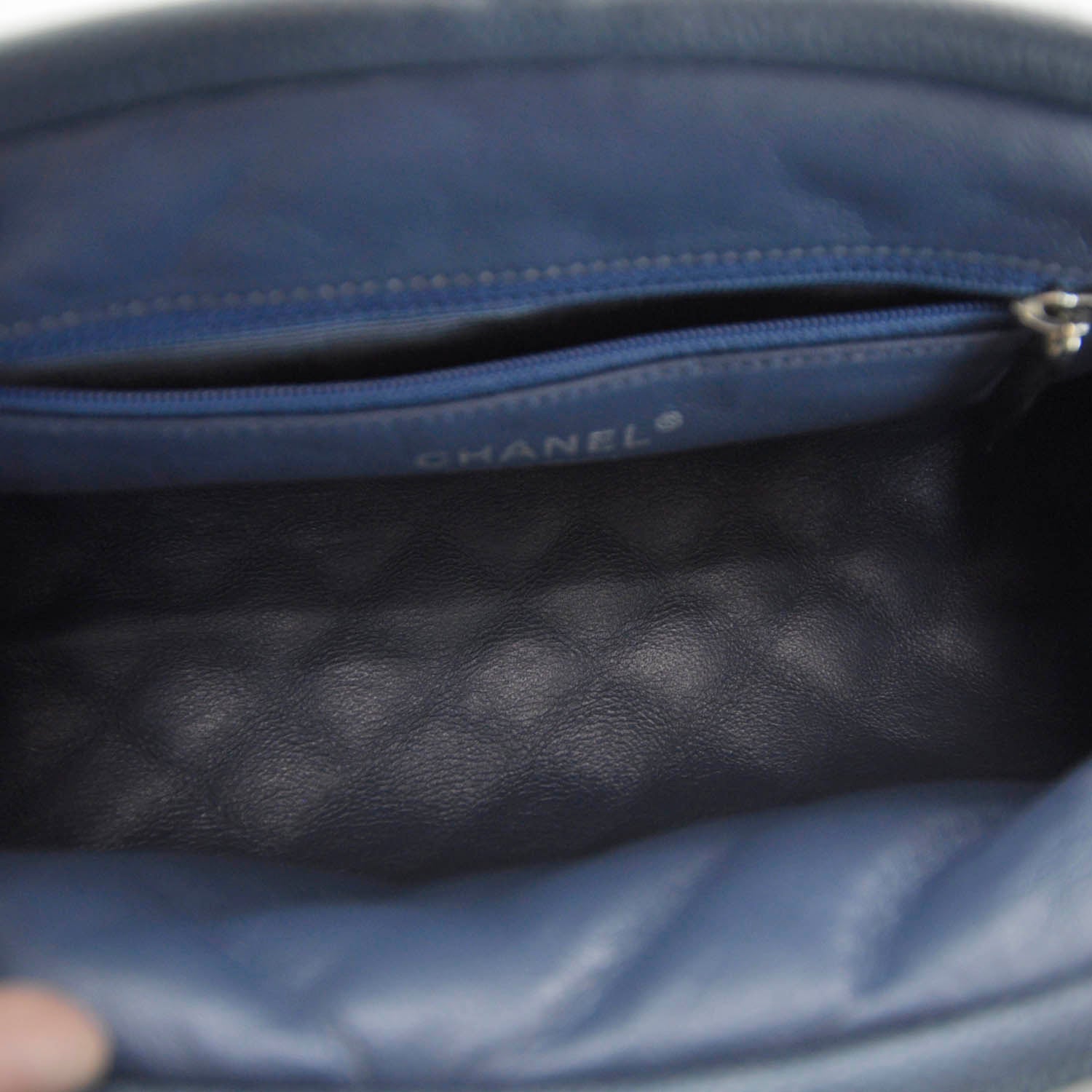 Chanel Caviar Quilted Timeless Clutch Blue 8 of 11