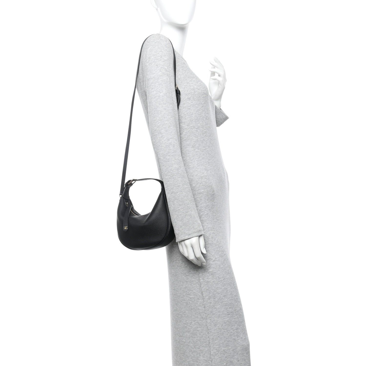 Celine Supple Grained Calfskin Teen Lulu Shoulder Bag Black 2 of 9