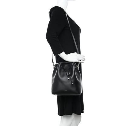 Jimmy Choo Smooth Shiny Calfskin Bon Bon Bucket Bag Black 2 of 10