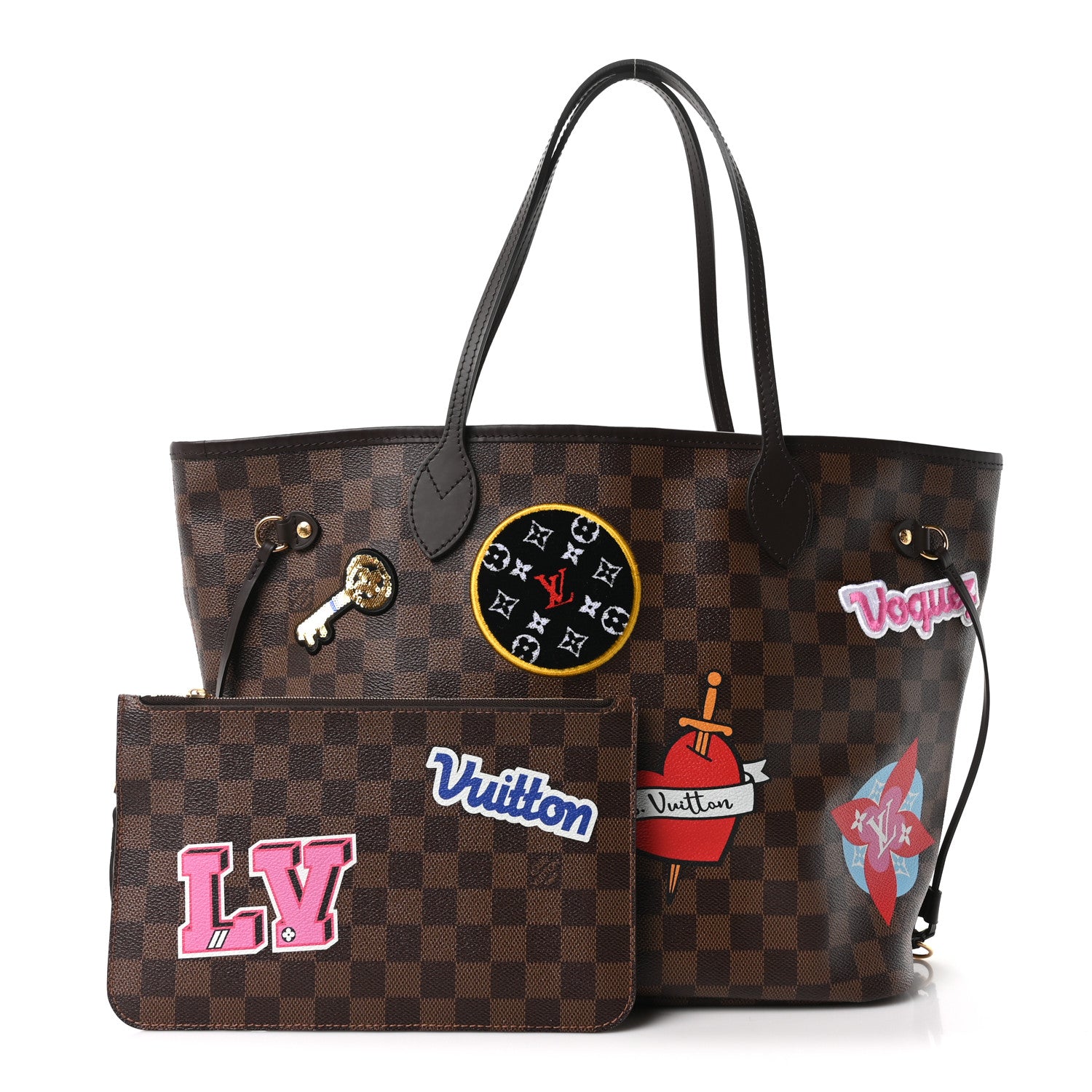 Louis Vuitton Damier Ebene Travel Stickers Neo Neverfull MM 3 of 10