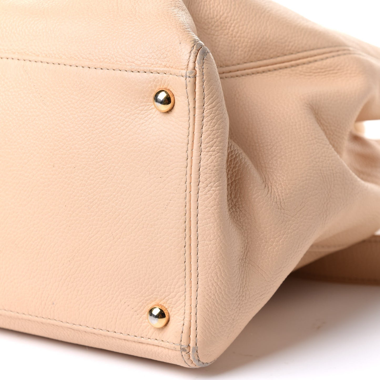 Calfskin Cerf Executive Shopper Tote Beige